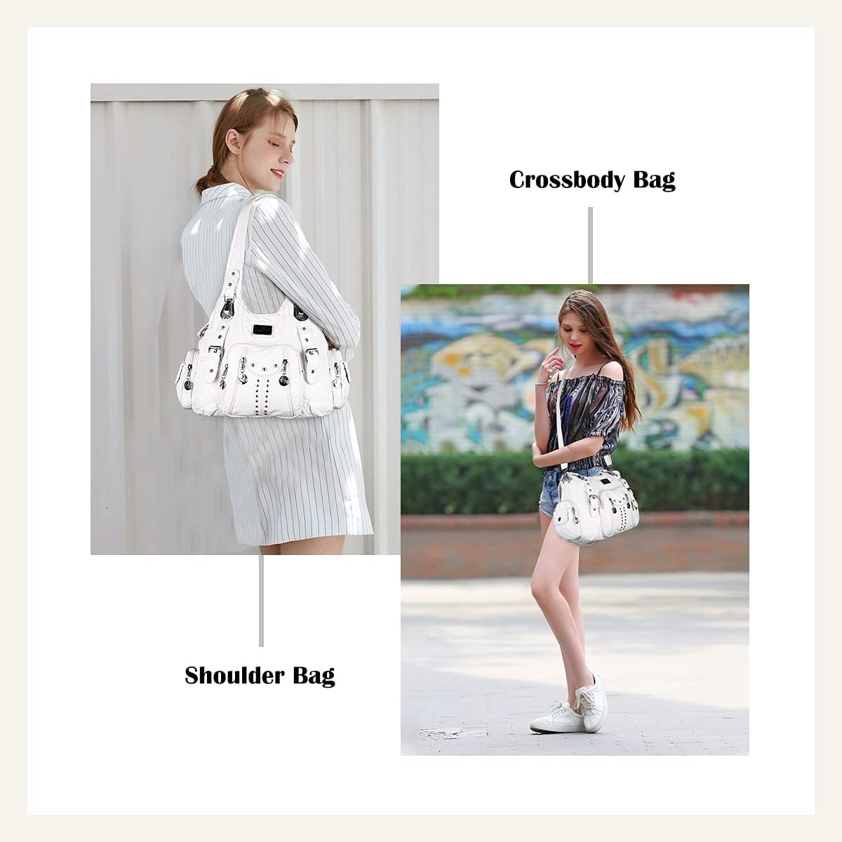 image:imageAngel Kiss Purses for Women Soft PU Leather Large Hobo Bags for Women Shoulder Bag Soft15825whiteus