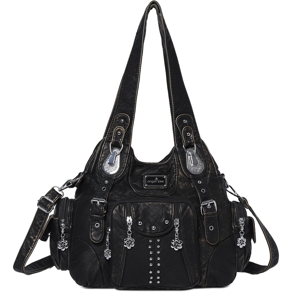 image:imageAngel Kiss Purses for Women Soft PU Leather Large Hobo Bags for Women Shoulder Bag  SoftBronze