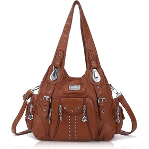 Angel Kiss Purses for Women Soft PU Leather Large Hobo Bags for Women Shoulder Bag | Soft(158#129brown-us)