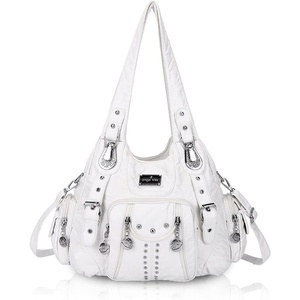 Angel Kiss Purses for Women Soft PU Leather Large Hobo Bags for Women Shoulder Bag | Soft(158#25white-us)
