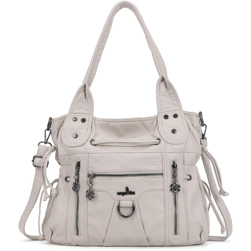image:imageAngel Kiss Hobo Bags for Women Fashion Shoulder Bag Ladies Purses and Handbags Roomy Tote Bags Purse with Crossbody StrapBeige