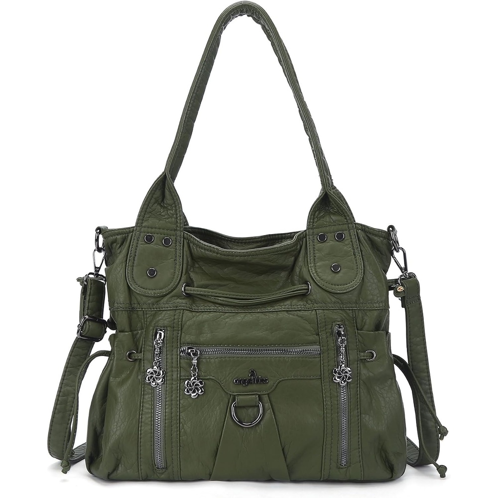 image:imageAngel Kiss Hobo Bags for Women Fashion Shoulder Bag Ladies Purses and Handbags Roomy Tote Bags Purse with Crossbody StrapGreen