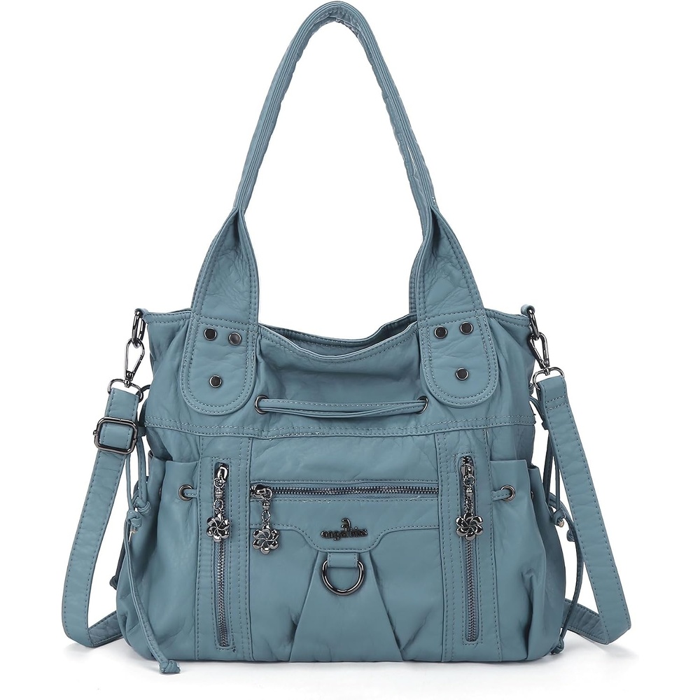 image:imageAngel Kiss Hobo Bags for Women Fashion Shoulder Bag Ladies Purses and Handbags Roomy Tote Bags Purse with Crossbody StrapLblue