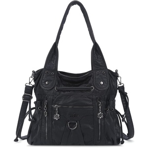 Angel Kiss Hobo Bags for Women Fashion Shoulder Bag Ladies Purses and Handbags Roomy Tote Bags Purse with Crossbody Strap(Black)